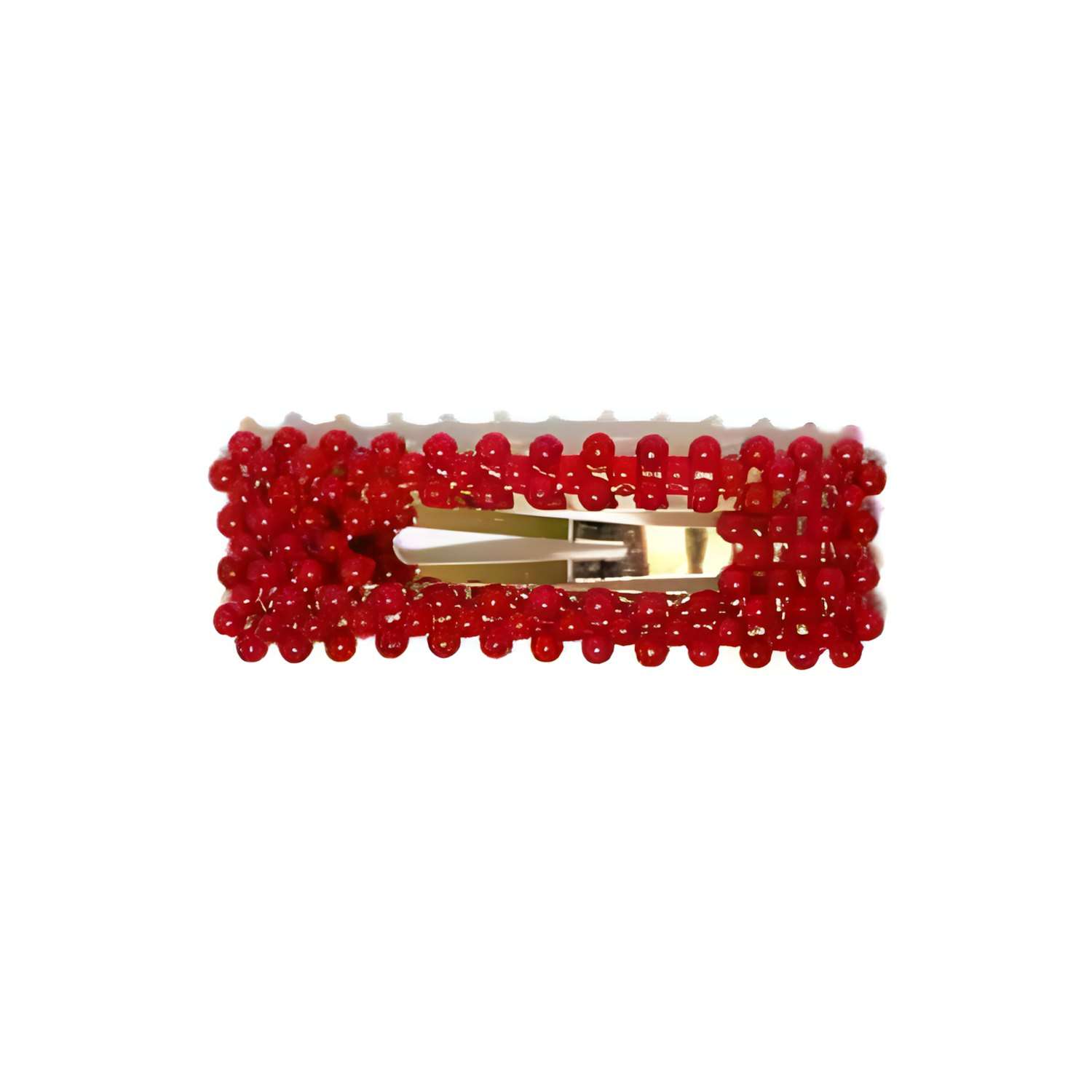 Cassie - Rød Hårspenne med perler
